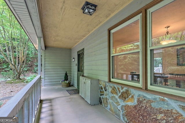 balcony with a porch