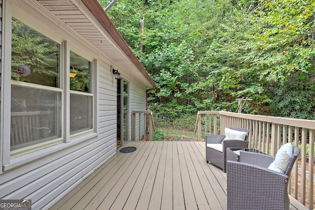 view of wooden deck