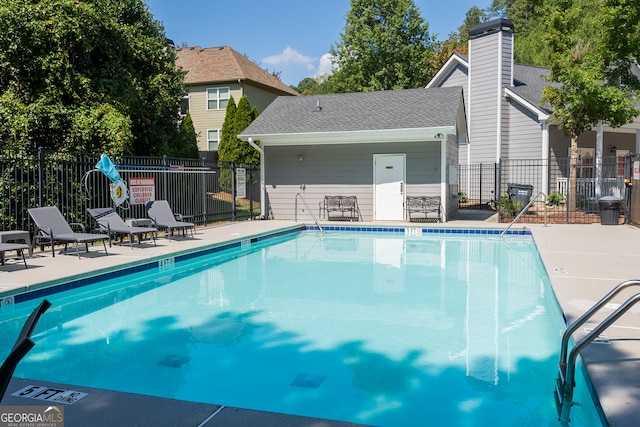 view of pool with a patio