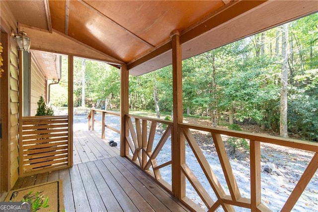 view of wooden terrace