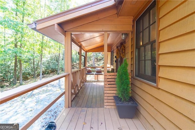 view of wooden terrace