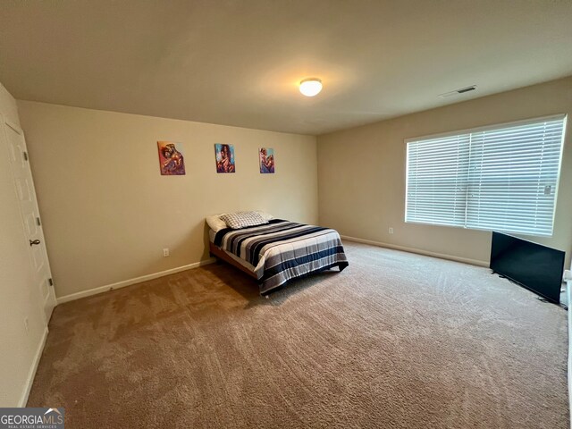 view of carpeted bedroom