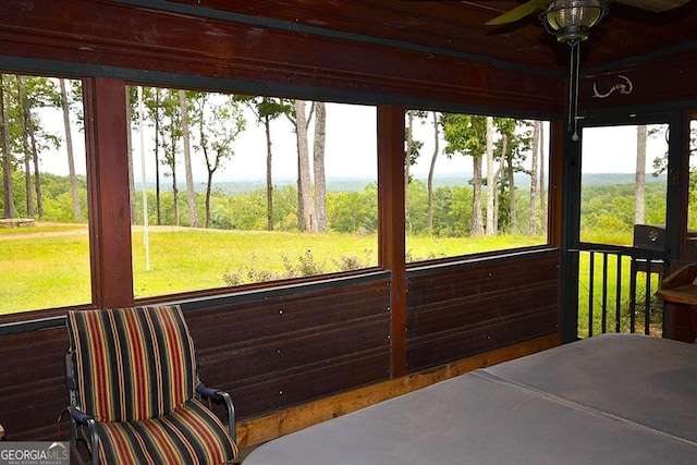 1625 Brushy Mountain Rd, Rockmart, GA 30153 - sunroom / solarium featuring ceiling fan
