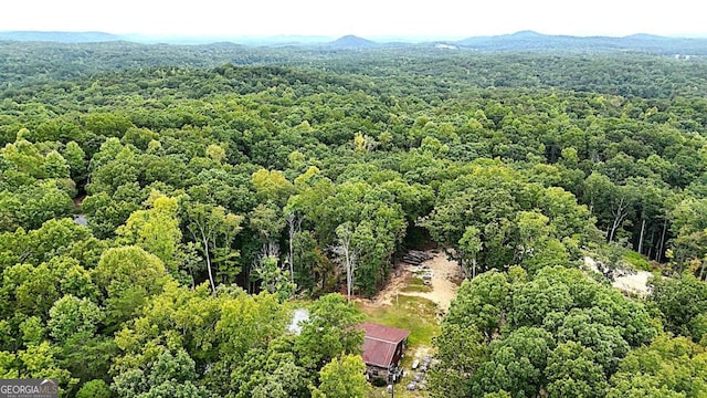 drone / aerial view with a mountain view