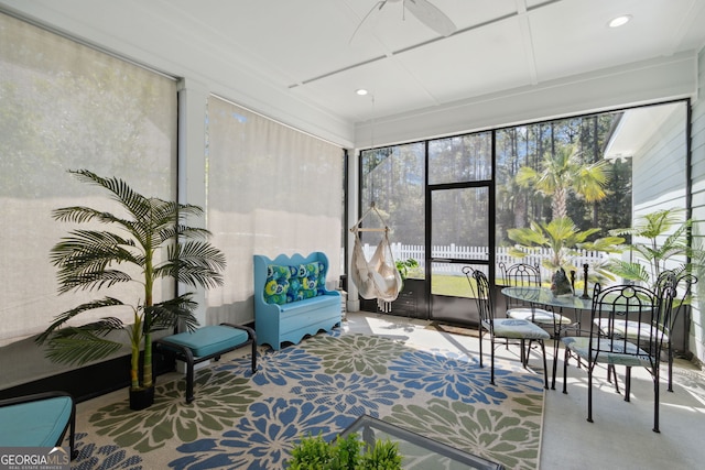 view of sunroom / solarium