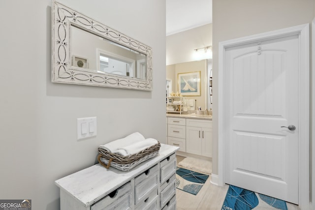 bathroom with vanity