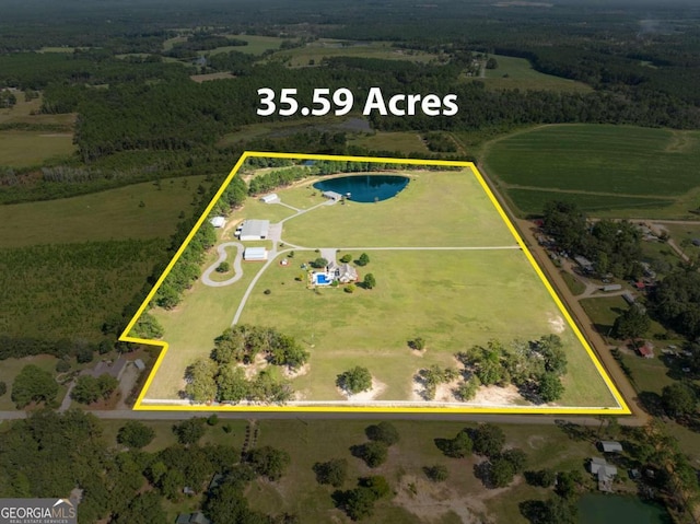 375 Dasher St, Lyons, GA 30436 - drone / aerial view featuring a rural view