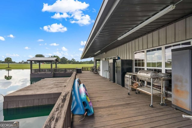 375 Dasher St, Lyons, GA 30436 - wooden deck with a gazebo