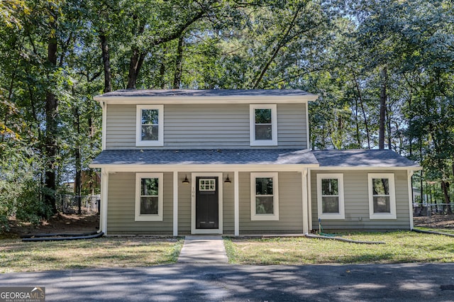 front facade with covered porch