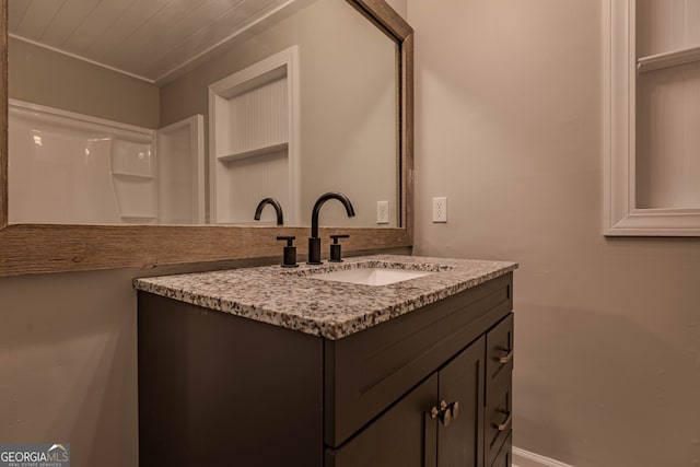 bathroom featuring vanity