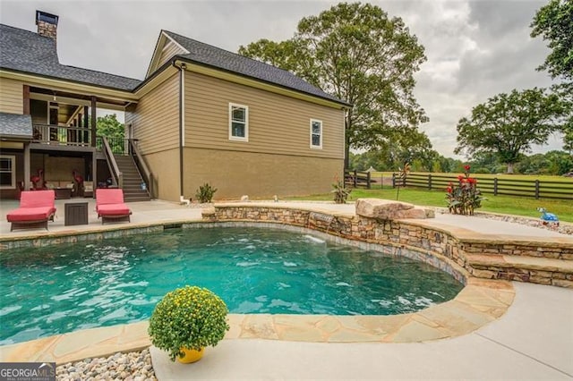 view of pool with a patio