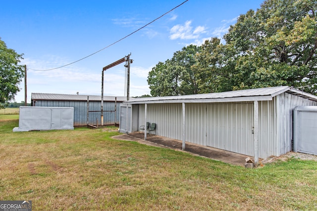 exterior space featuring an outdoor structure