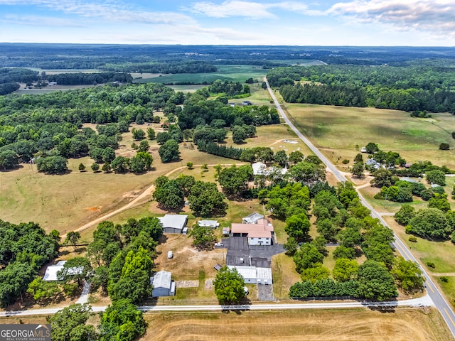 bird's eye view featuring a rural view