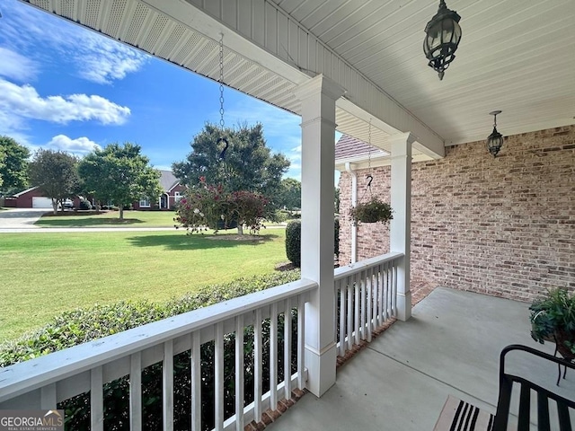 view of patio with covered porch