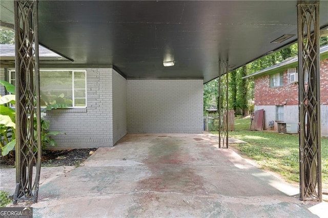 view of patio with a carport