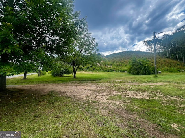 exterior space with a mountain view