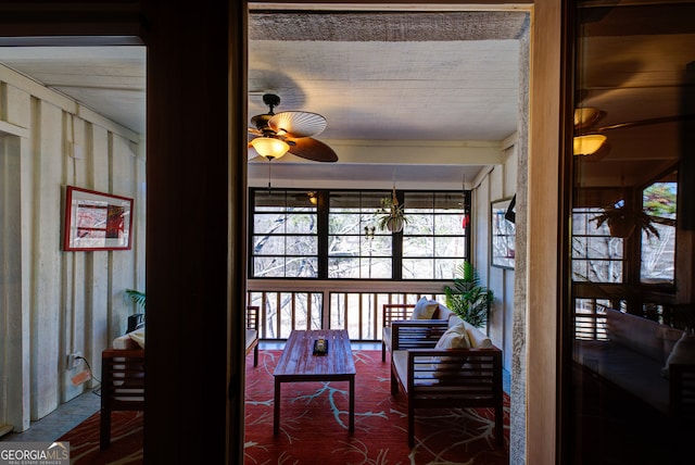 interior space featuring carpet floors