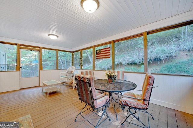 view of sunroom