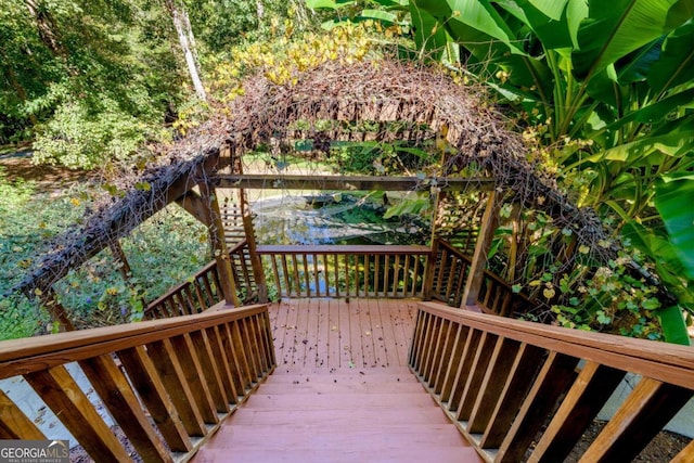 view of wooden terrace