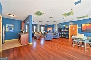 living room featuring hardwood / wood-style floors