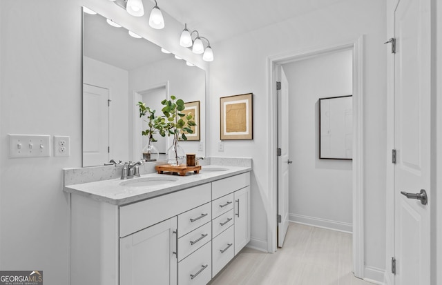 bathroom featuring vanity