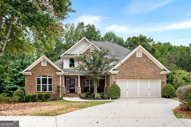 craftsman-style house with a garage