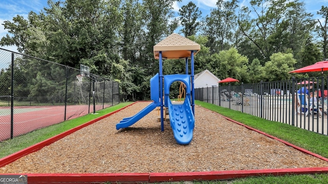 view of jungle gym