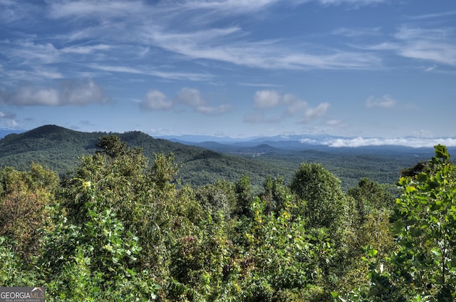 aerial view featuring a mountain view