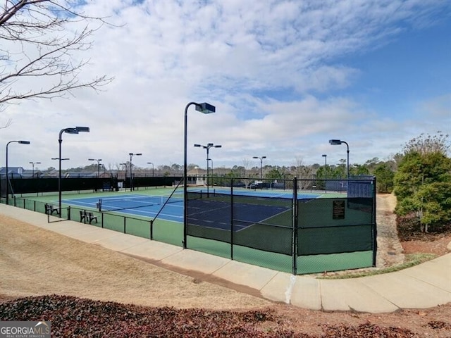 view of tennis court