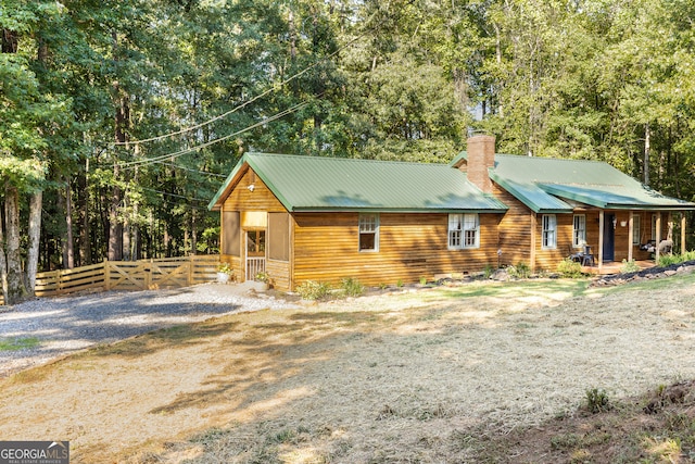 exterior space featuring covered porch