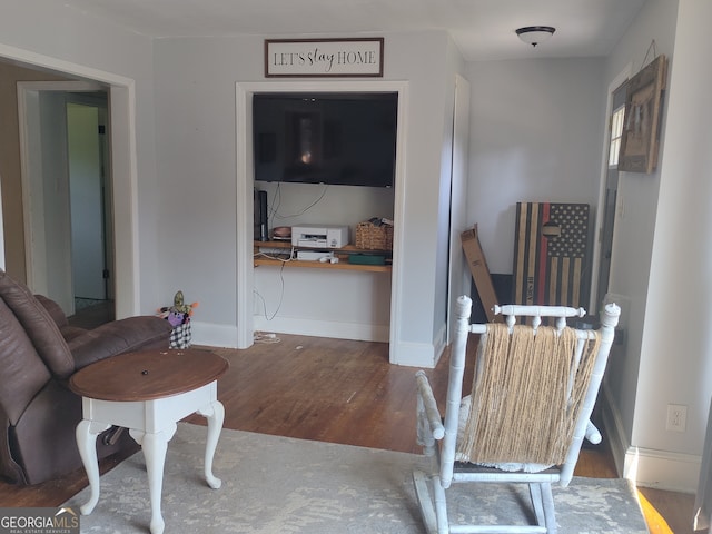 interior space featuring hardwood / wood-style flooring