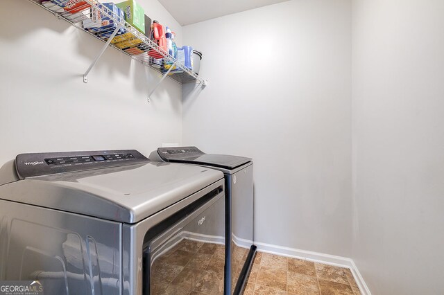 laundry area with washer and dryer