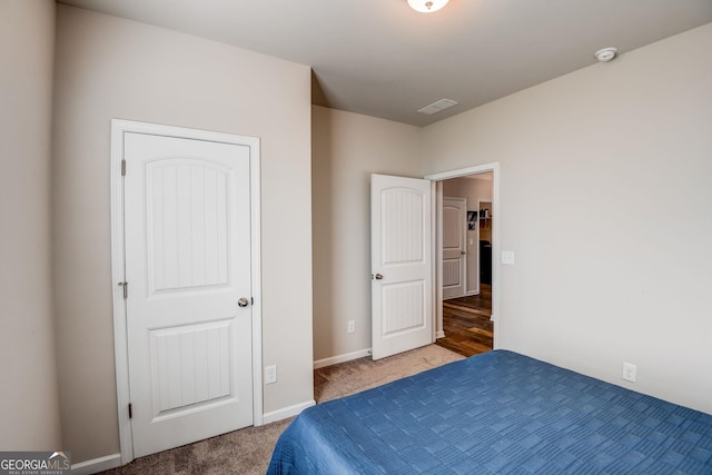 view of carpeted bedroom