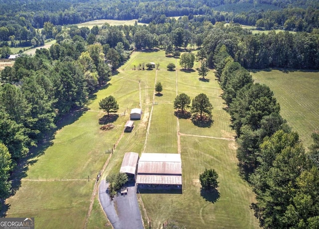 2051 Little Texas Valley Rd, Rome, GA 30165 - birds eye view of property with a rural view