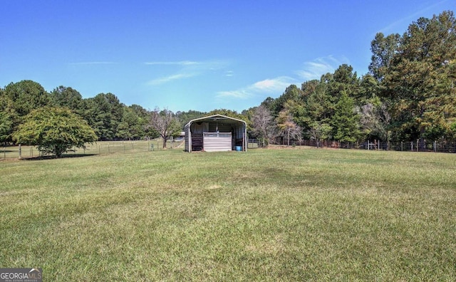 2051 Little Texas Valley Rd, Rome, GA 30165 - view of yard featuring a carport and fence