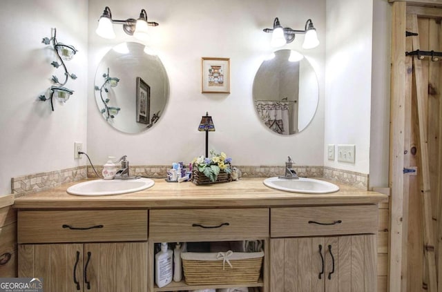 2051 Little Texas Valley Rd, Rome, GA 30165 - bathroom with double vanity and a sink