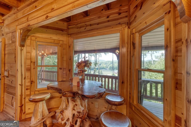 dining area featuring plenty of natural light