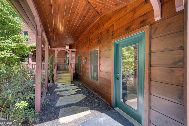 view of patio / terrace with a porch