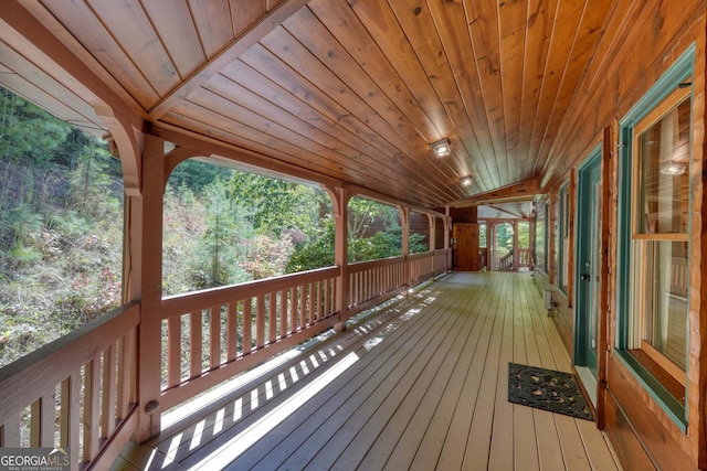 view of wooden terrace