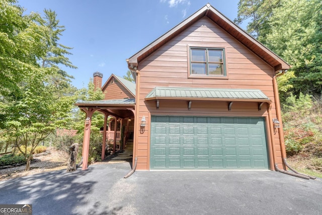 view of front of home featuring a garage