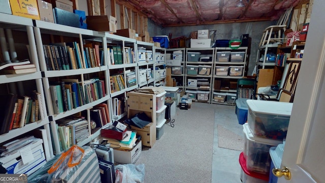 view of storage room