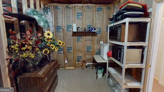 view of storage room