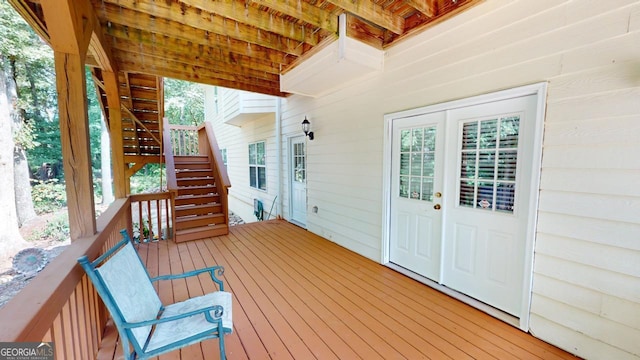 view of wooden deck