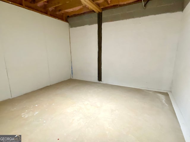 view of basement