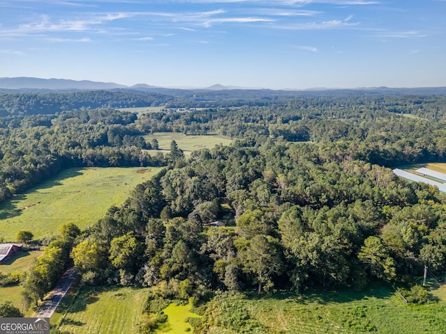 aerial view featuring a mountain view