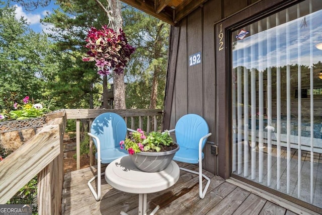 view of wooden deck