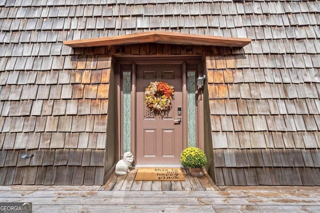 view of doorway to property