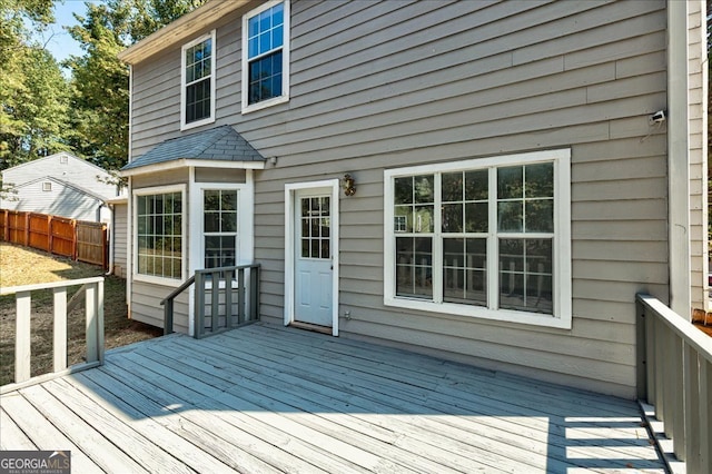 view of wooden deck