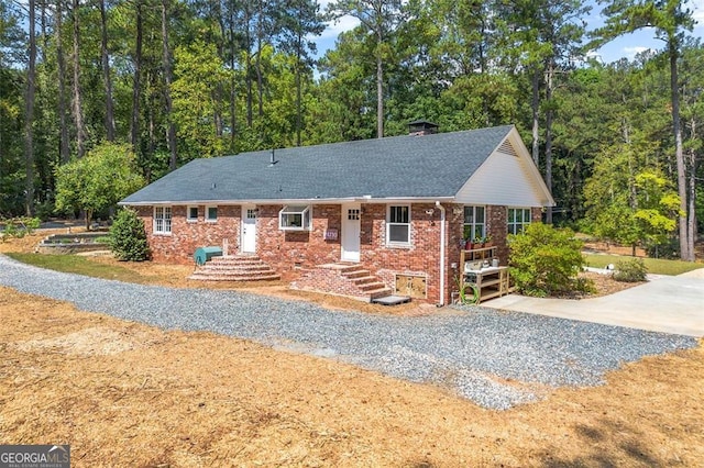 view of ranch-style home