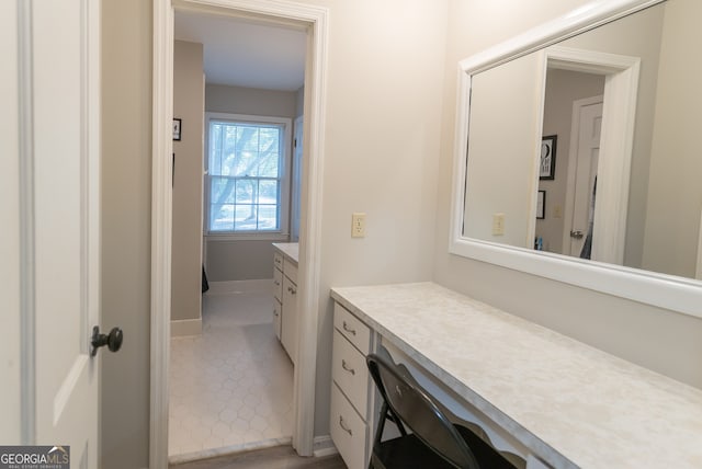 bathroom with vanity